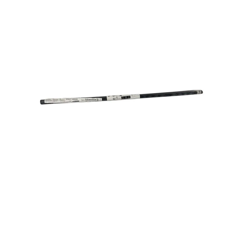 Brand New IKEA RACKA Black Curtain Rod 28-47